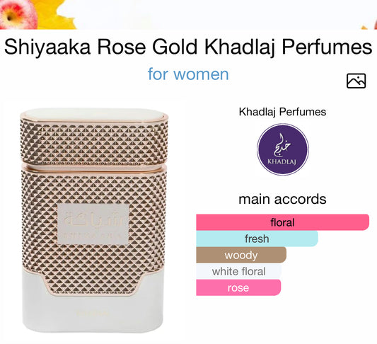 SHIYAAKA FOR WOMEN 100ML EDP SPRAY ROSE GOLD by Khadlaj